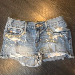 Abercrombie kids girls cut off jean shorts size 12